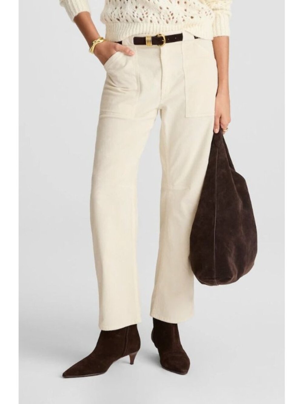 Madewell NY255 The Darted Barrel-Leg Utility Pant in Corduroy Size 27 NWT!